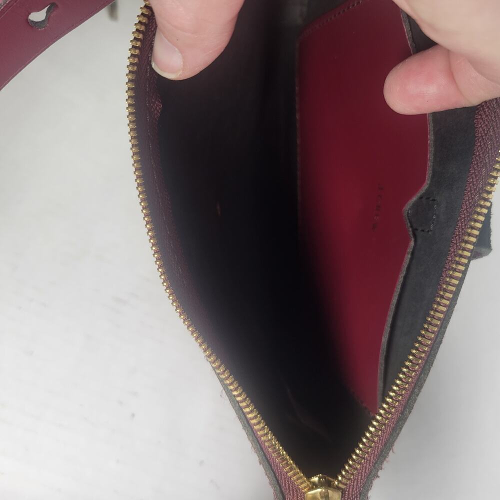 NWT J. Crew Maroon Crossbody Bag - Picture 5 of 7